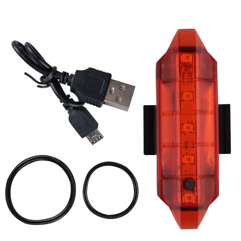 Color: Red - Bicycle Front Light USB Charging Highlight Headlight