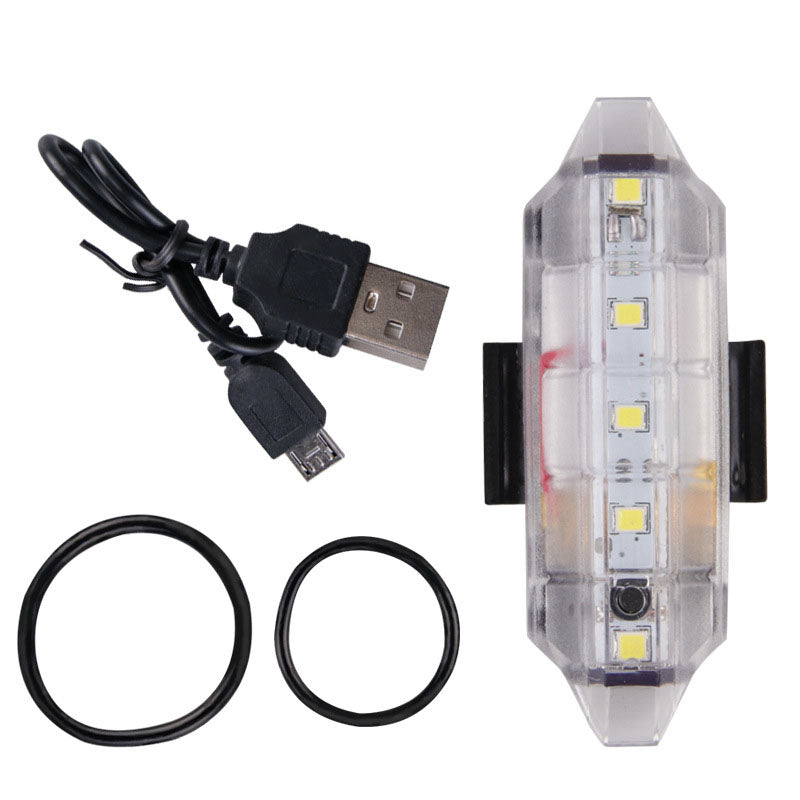 Color: 02.White - Bicycle Front Light USB Charging Highlight Headlight