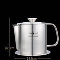 style: E - Household Stainless Steel Filter Anti-leakage Oil Pot