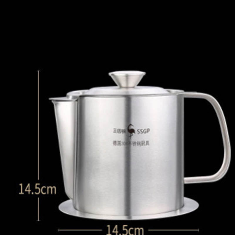 style: E - Household Stainless Steel Filter Anti-leakage Oil Pot