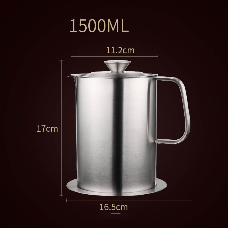 style: B - Household Stainless Steel Filter Anti-leakage Oil Pot