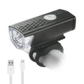 Color: Black, style: OPP - Bicycle headlight USB rechargeable