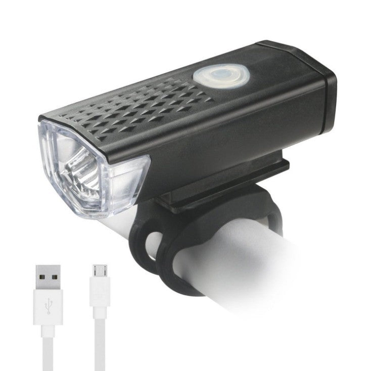 Color: Black, style: OPP - Bicycle headlight USB rechargeable