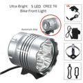 Color: 5T6 4 UK - LED Mountain Bike Headlight 5T6 Bicycle Light