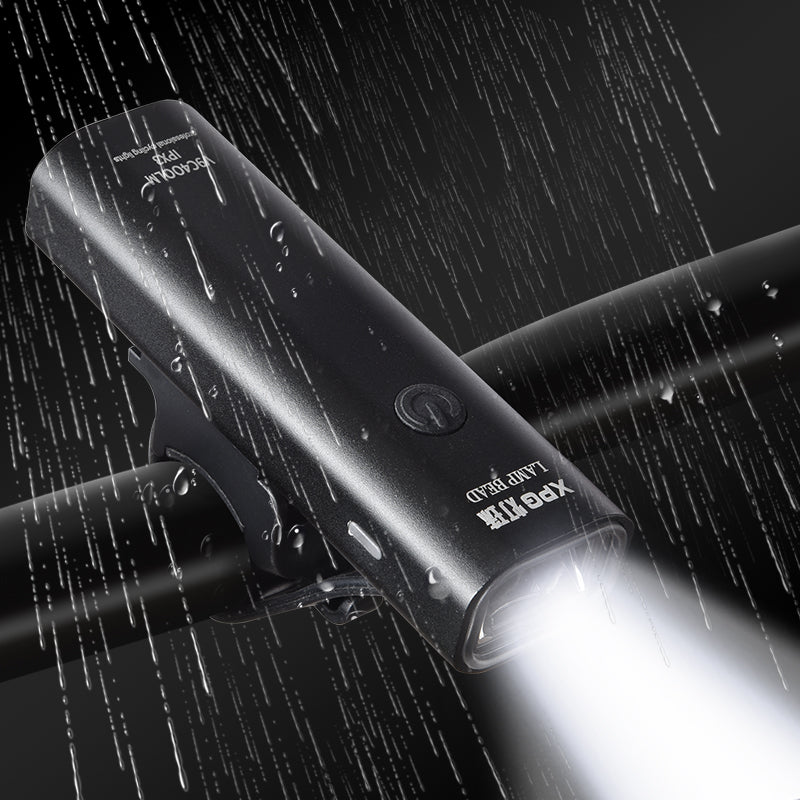 Style: 400LM, Color: Black - USB charging night riding headlight