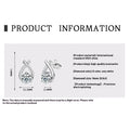 Color: Platinum, style: Fish tail - Fashionable And Individual Moissanite Earrings For A Light Luxury Look