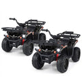 24V Electric Ride On Quad with LED Headlights-Black-2 Pieces - Color: (2 pieces) Black + Black
