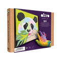 Coloring with clay set by numbers PANDA
