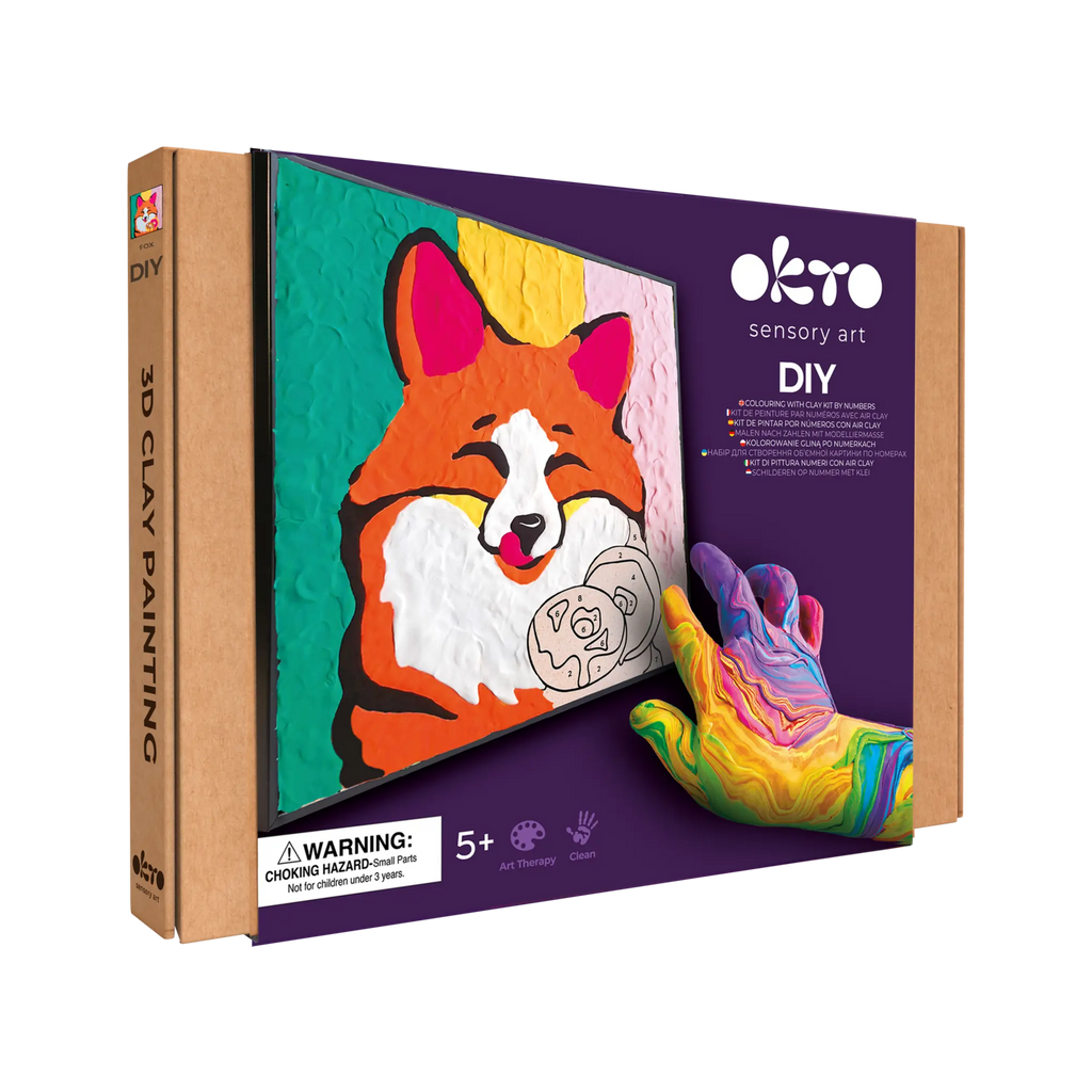 Coloring with clay set by numbers FOX
