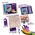 Coloring with clay set by numbers RACCOON