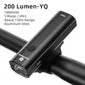 style: LUMEN YQ, Brightness: 200 - Bicycle light headlights night riding glare flashlight USB charging