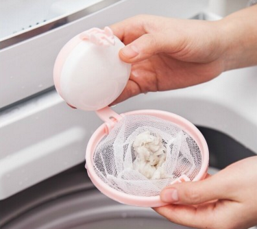 Color: Pink - Floating washing machine hair remover Laundry ball filter