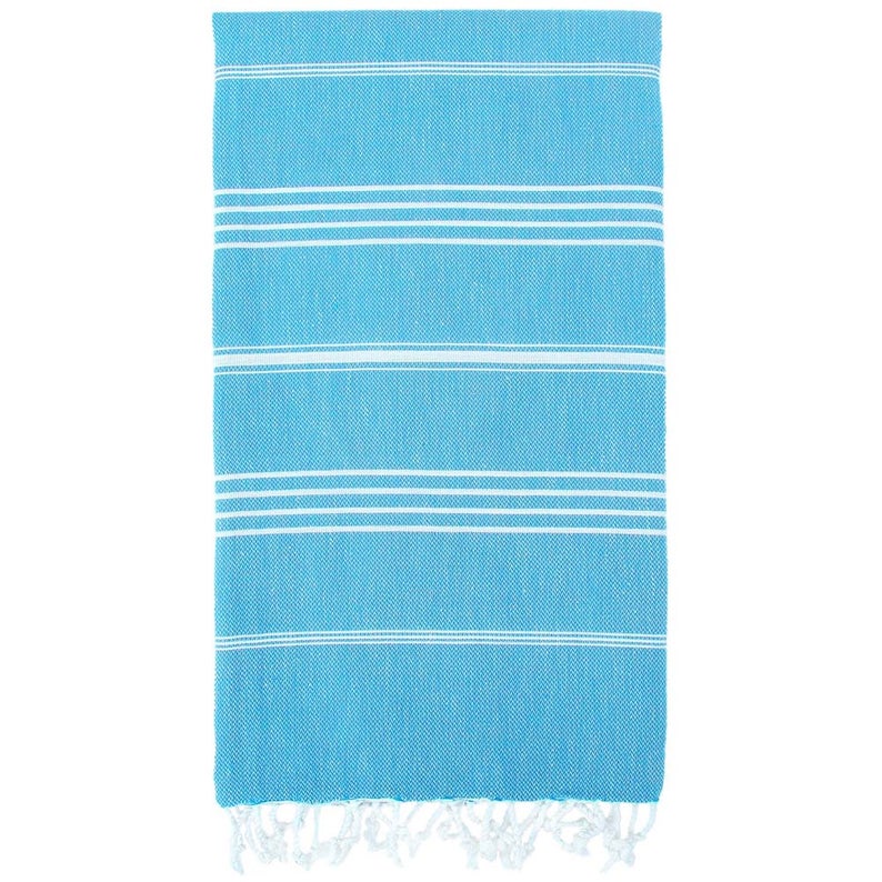 Turquoise Monaco Turkish Towel – Lightweight Quick Dry Beach & Bath Towel, Luxury Turkish Cotton Spa Towel, Travel & Pool Towel
