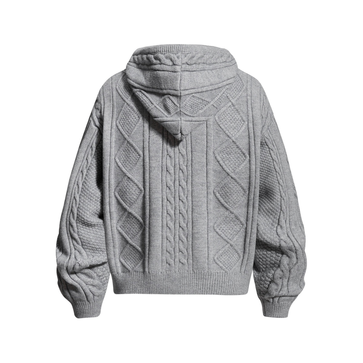 Twisted Fried Dough Twists Zipper Sweater