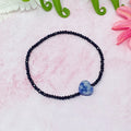 Semi-Precious Heart Stretch Bracelet