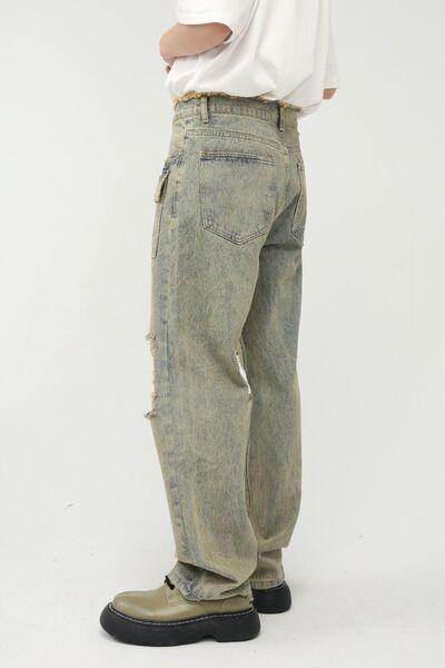 Raw Hem Distressed Jeans for Trendy Stylish Outfits