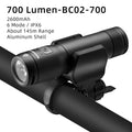 style: LUMEN BC02, Brightness: 700 - Bicycle light headlights night riding glare flashlight USB charging