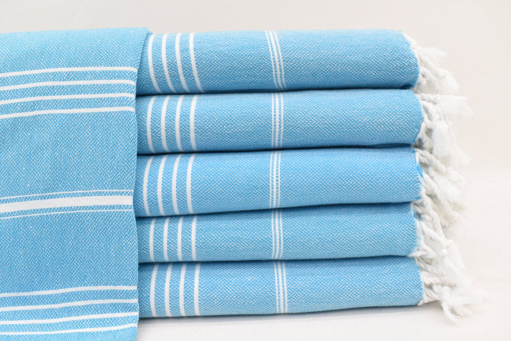 Turquoise Monaco Turkish Towel – Lightweight Quick Dry Beach & Bath Towel, Luxury Turkish Cotton Spa Towel, Travel & Pool Towel