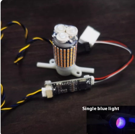 Color: Variablebluelight singlelamp - Internal Rotating Tail Spray Lamp  Model Lamp Accessories Modification Parts