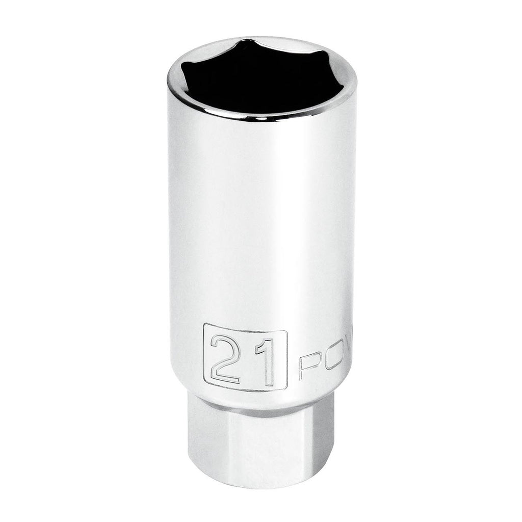PowerBuilt Spark Plug Socket - 21mm x 3/8 Inch Drive