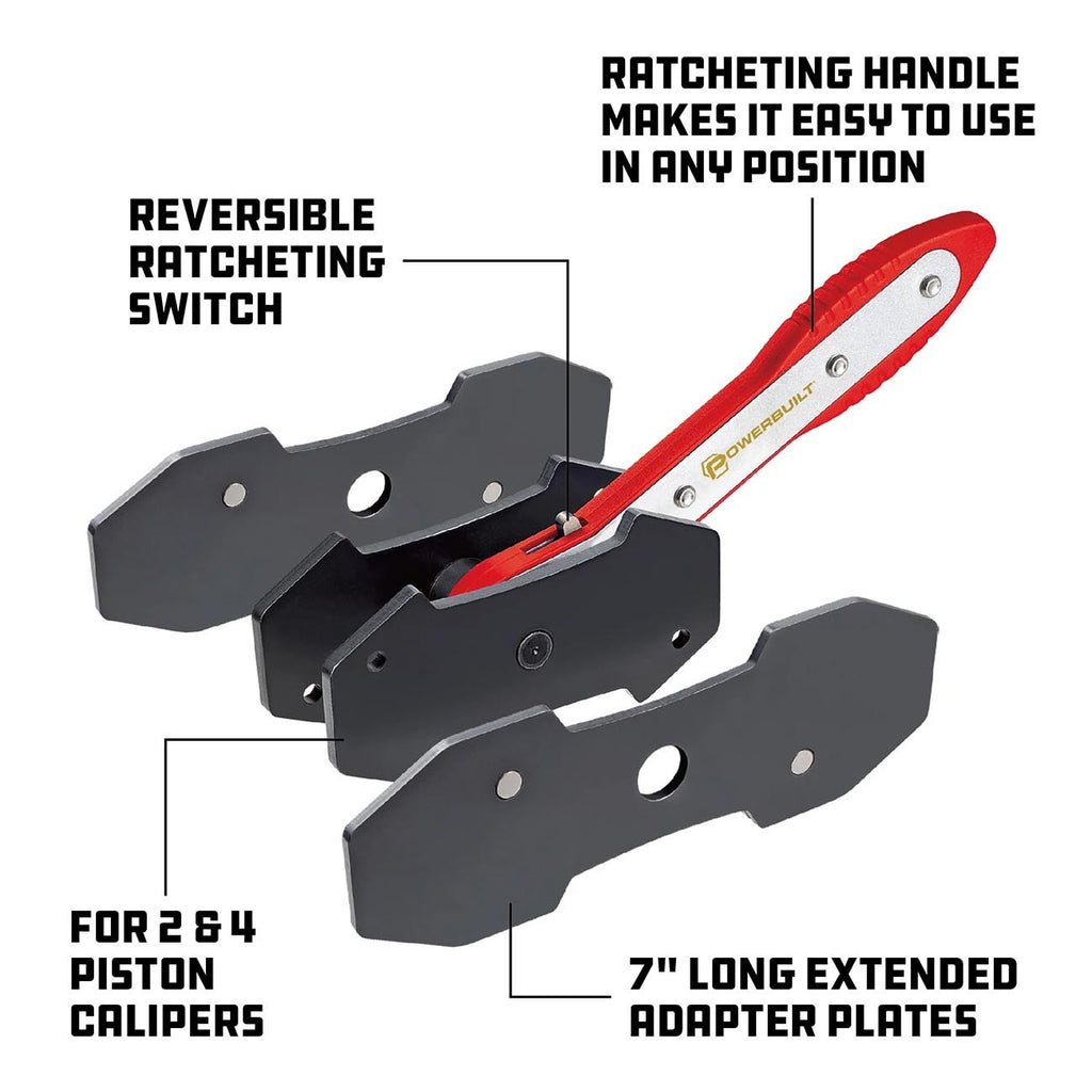 Powerbuilt Ratcheting Brake Caliper Piston Tool