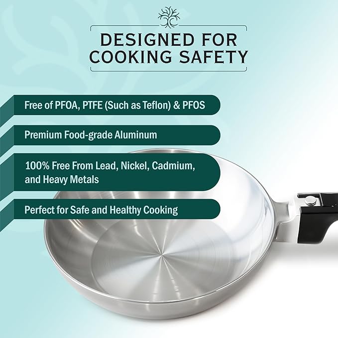 10-Inch Chef Skillet (Frying Pan) - Timeless Cast Aluminum for Everyday Cooking