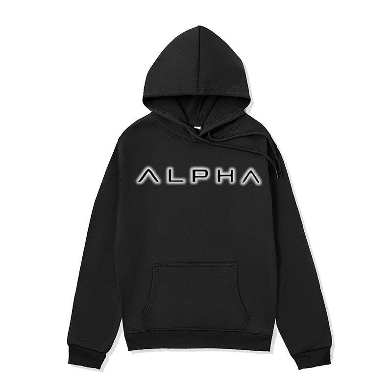 Letter Print Women's Hoodie, Warm Casual Oversized Pullover Top
