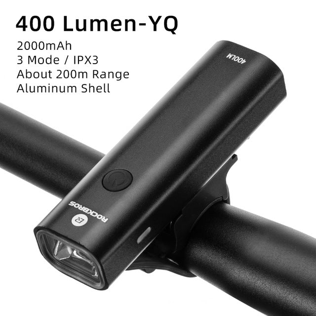 style: LUMEN YQ, Brightness: 400 - Bicycle light headlights night riding glare flashlight USB charging