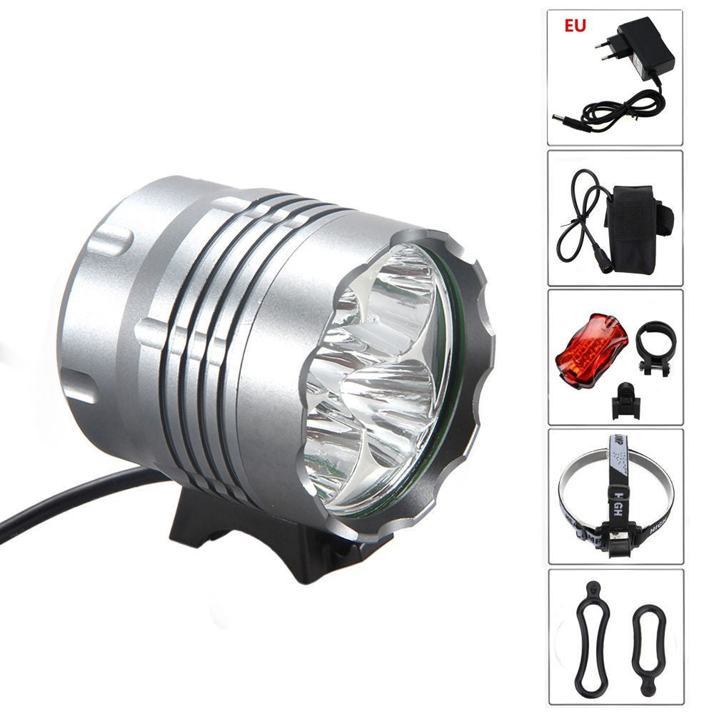 Color: 1 5T6 4 Europe - LED Mountain Bike Headlight 5T6 Bicycle Light