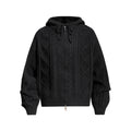 Twisted Fried Dough Twists Zipper Sweater