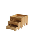 Craster Rustic Mini Oak Three-Tier Stand SKU: RU_476_G