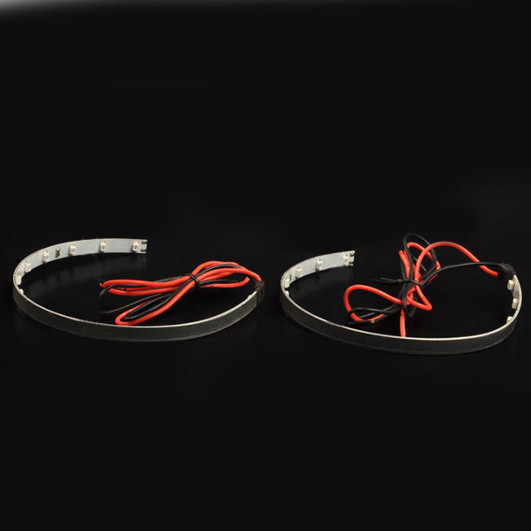 LED Headlights Lens Light Strips Devil Eyes Modified Car Motorcycle Accessories 360 Degree