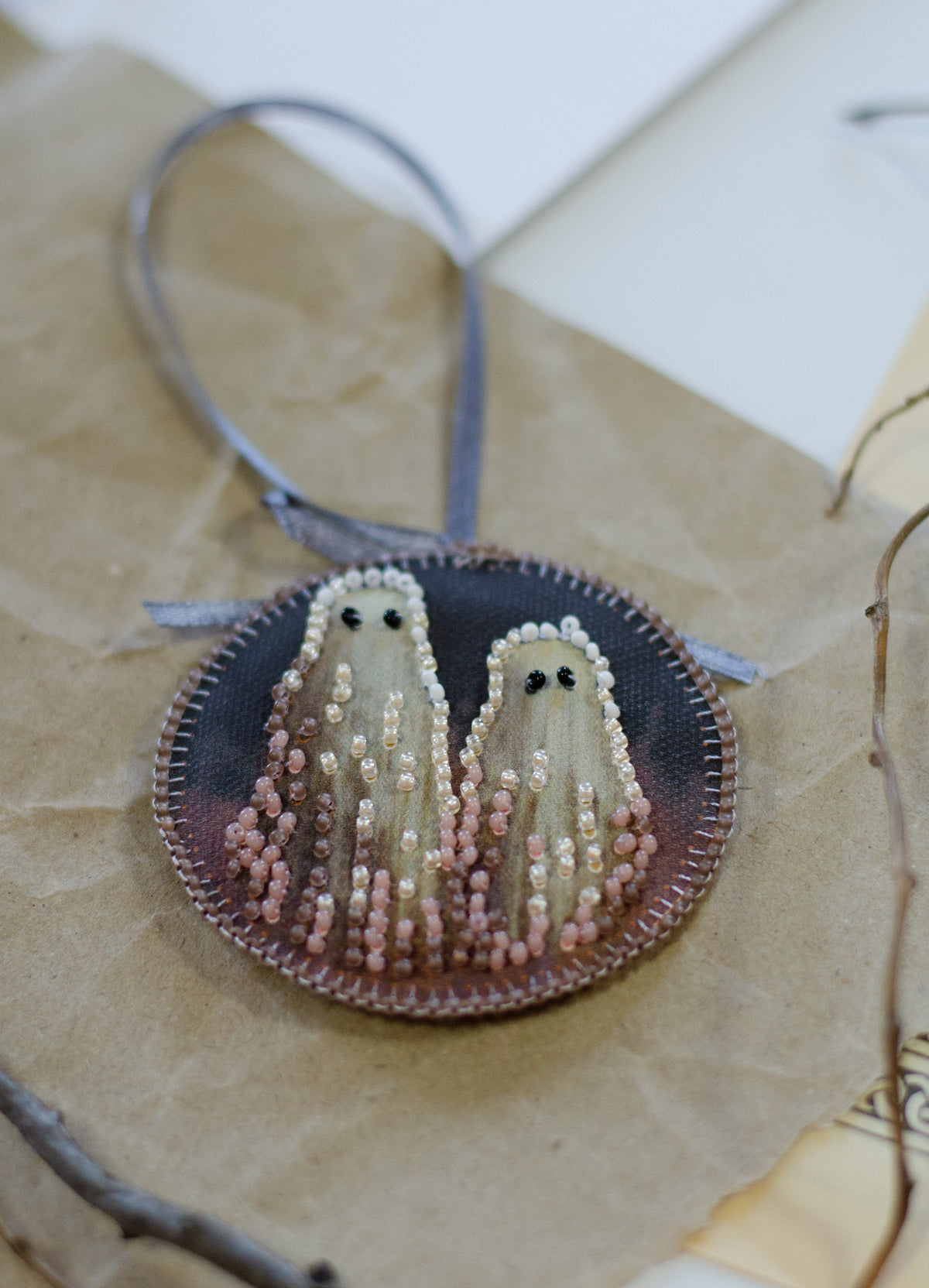 Boo! Mini Bead Embroidery Decoration Kit by Abris Art ABT-042