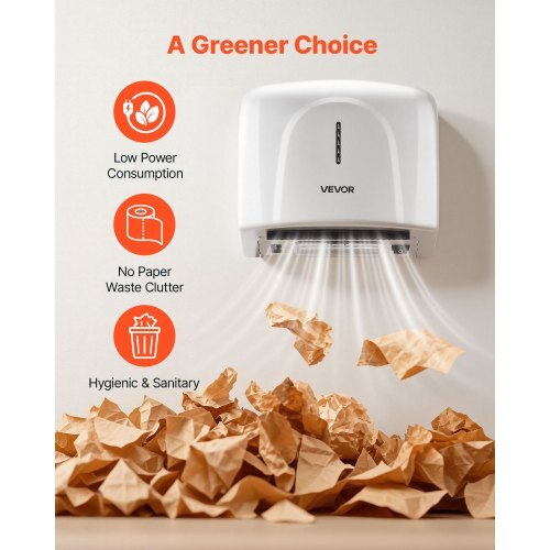 Hand Dryer, 1300W Bathroom Air Hand Dryer, Automatic High Speed with HEPA Filter, Fast Drying, Premium ABS Construction, AC110-120V Commercial Wall Mounted for Home Bathroom, Guest Room,Homestay
