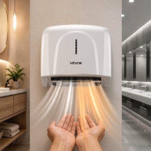 Hand Dryer, 2 Pack 1300W Bathroom Air Hand Dryer, Automatic High Speed with HEPA Filter, Fast Drying, ABS Construction, AC110-120V Commercial Wall Mounted for Home Bathroom, Guest Room,Homestay