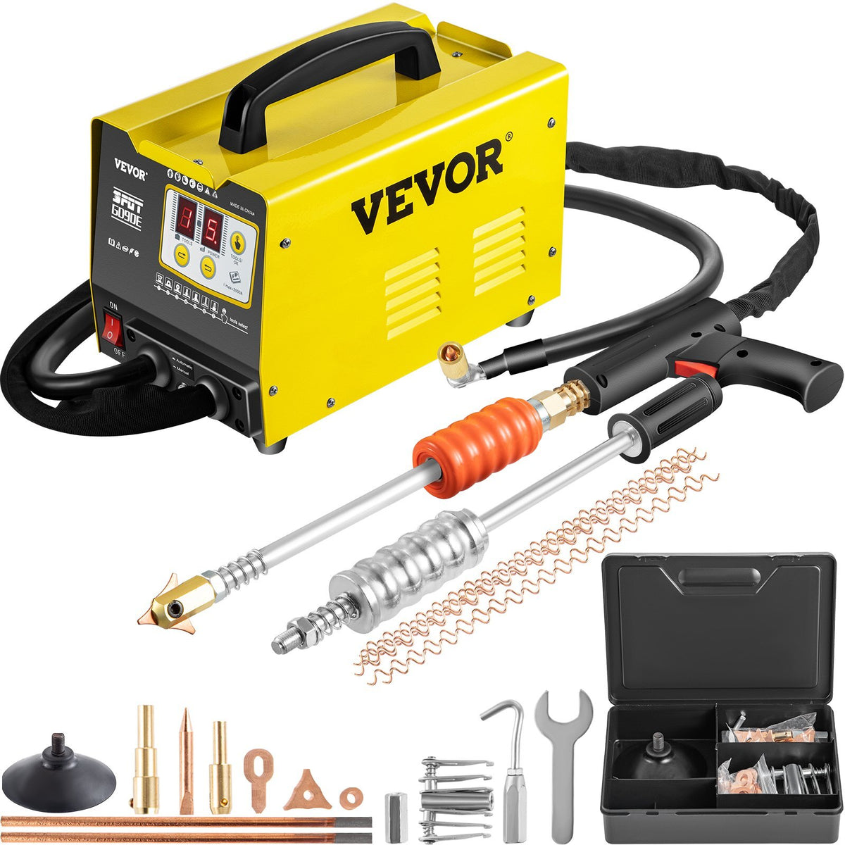 Stud Welder Dent Repair Kit, 110V Spot Welding Machine with Slide Hammer Dent Puller, Professional Dent Removal Kit for Auto Body Dent Repair