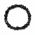 Black Onyx and black chip stone Bead Bracelet