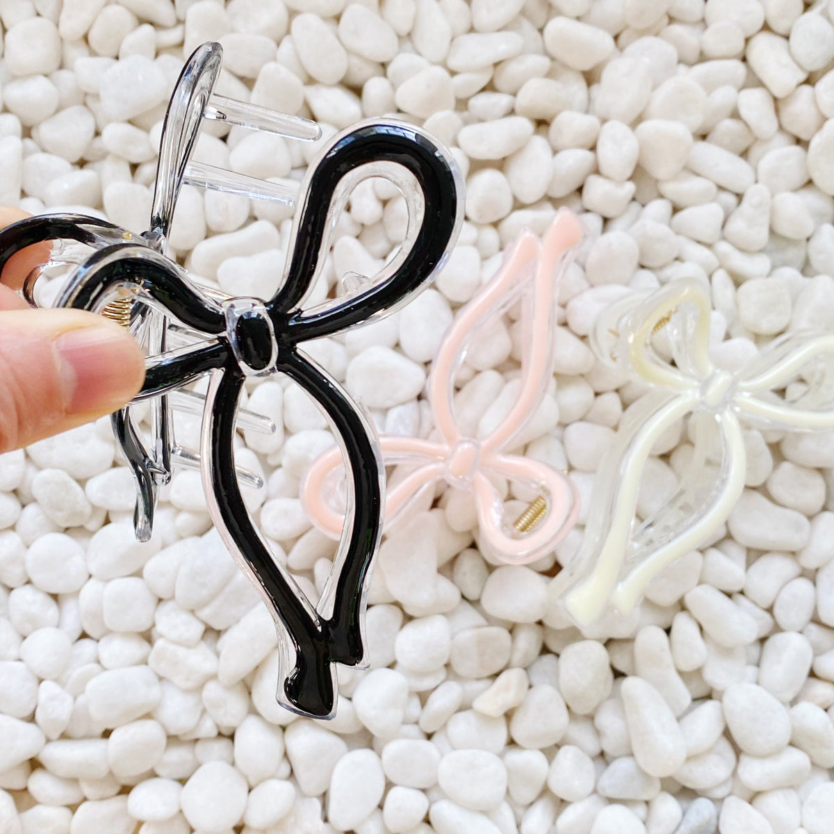 Annie Bow Hair Claw Set Of 3-2