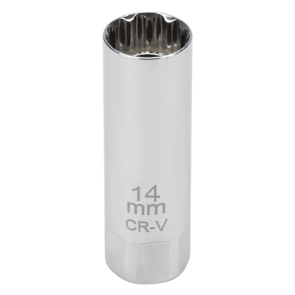 Performance Tool 3/8" Drive 14mm Magnetic 12-Point Spark Plug Socket
