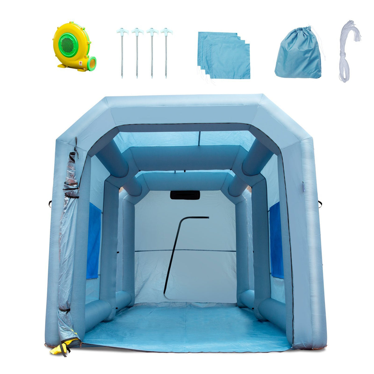 Inflatable Paint Booth, 13x10x9ft Inflatable Spray Booth, 950W High Powerful Blower Spray Booth Tent, Car Paint Tent Air Filter System for Car Parking Tent Workstation Motorcycle Garage