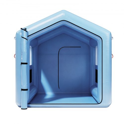 Inflatable Paint Booth, 9.84 x 8.2 x 8.2 ft, Inflatable Spray Booth with 550W Powerful Blower and Air Filter System, Triangular Roof, for Painting Bicycle, Motorcycle, Automotive Sheet Metal
