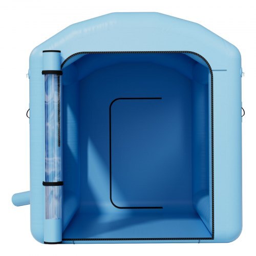 Inflatable Paint Booth, 9.84 x 8.2 x 8.2 ft, Inflatable Spray Booth with 550W Powerful Blower and Air Filter System, Round Roof with Light Hook, for Painting Bicycle, Motorcycle, and Furniture