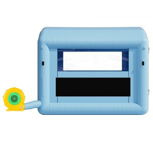 Inflatable Paint Booth, 9.84 x 8.2 x 8.2 ft, Inflatable Spray Booth with 550W Powerful Blower and Air Filter System, Round Roof with Light Hook, for Painting Bicycle, Motorcycle, and Furniture