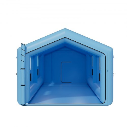 Inflatable Paint Booth, 39.37 x 16.40 x 13.12 ft, Inflatable Spray Booth with 950W+1100W Blowers, Air Filter System, Triangular Roof, for Painting Car, Truck, Furniture, Automotive Sheet Metal