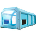 Inflatable Paint Booth, 39.4x16.4x13.1 ft Spray Paint Booth, with 2 Powerful Blowers, Inflatable Spray Booth with Air Filter System, Car Paint Booth for Car Parking Tent Workstation, Blue