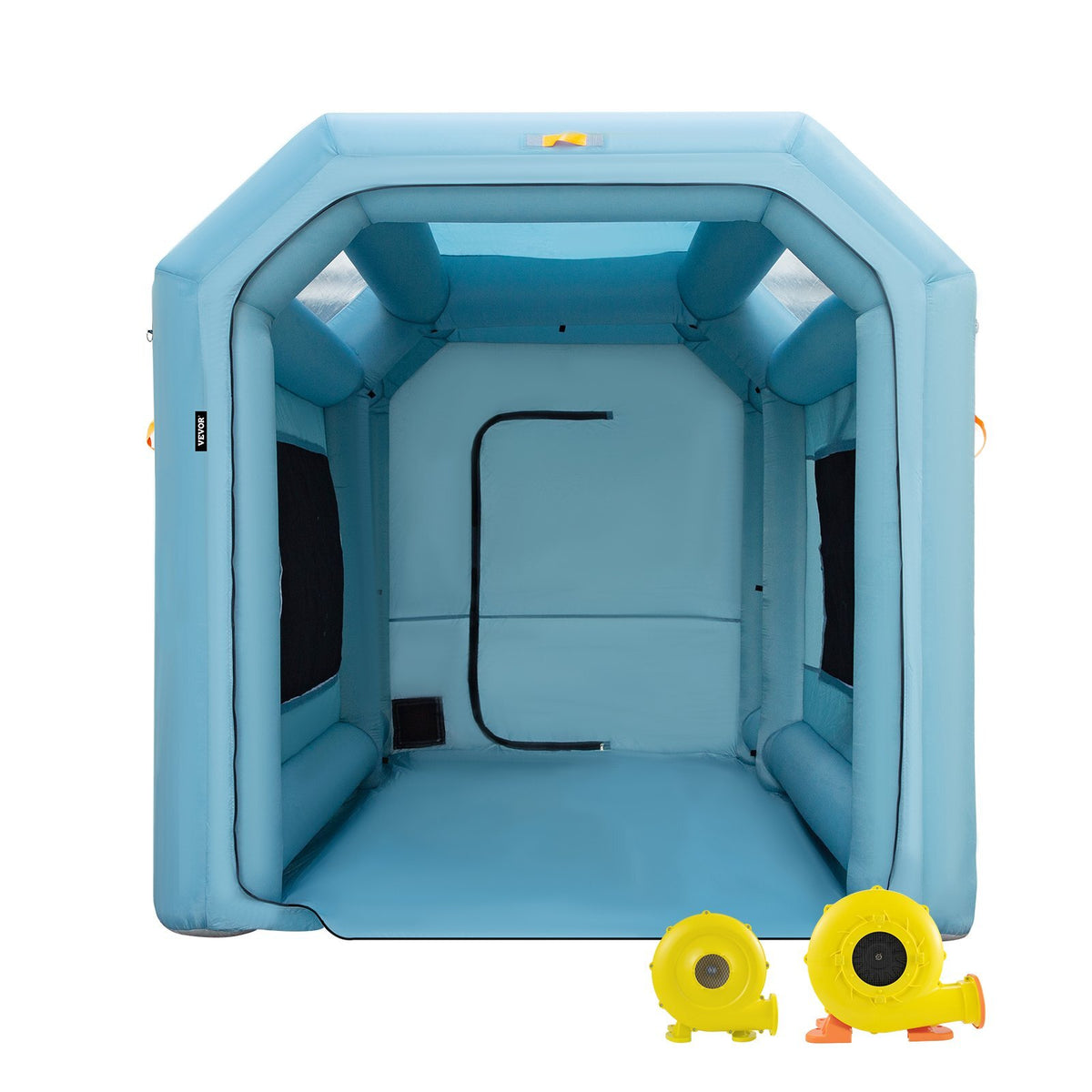 Portable Inflatable Paint Booth, 13 x 8 x 8ft Inflatable Spray Booth, Car Paint Tent with Air Filter System & 2 Blowers, Upgraded Blow Up Spray Booth Tent, Auto Paint Workstation Motorcycle Gara