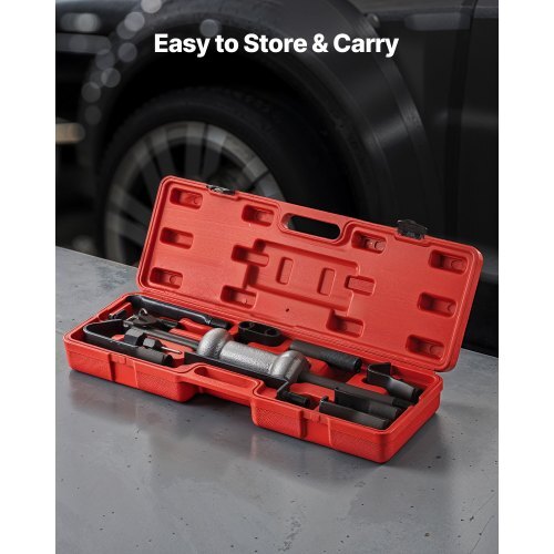 Dent Puller Kit, 10 lbs 13-in-1 Slide Hammer Dent Removal Kit, Heavy-Duty Auto Body Truck Repair Automotive Damage Remover Tool Repair Frame with Carrying Case, Extension Rod, Non-Slip Handle