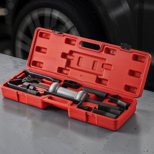 Dent Puller Kit, 10 lbs 13-in-1 Slide Hammer Dent Removal Kit, Heavy-Duty Auto Body Truck Repair Automotive Damage Remover Tool Repair Frame with Carrying Case, Extension Rod, Non-Slip Handle