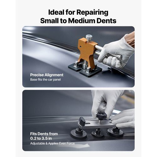 Dent Puller Kit, 100 PCS Paintless Dent Removal Kit with Golden Lifter, Bridge Puller, Slide Hammer T-Bar, Glue Gun, Auto Body Hail Damage Remover Tools for Car Refrigerator Door Ding Repair