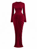 Audacious Ruched Bodycon Maxi Dress
